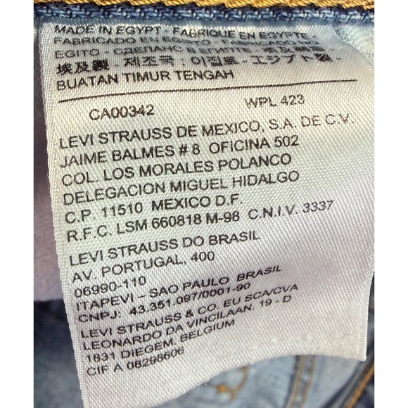 Levis 505 Regular Fit Straight Leg Blue Denim Jeans Mens 40x32 Medium Wash - Picture 4 of 12